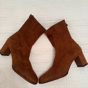 H&M Tan Suede Heeled Boots